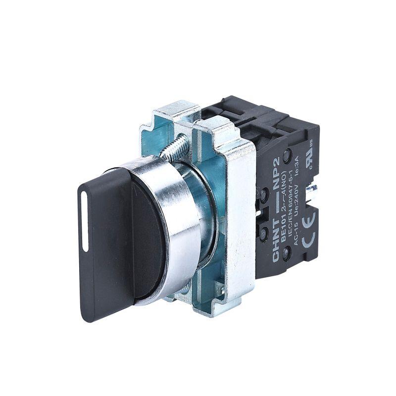 Переключатель NP2-BD25 2 полож. с фиксацией 1НЗ +1НО IP40 CHINT 573981 (1 шт.)