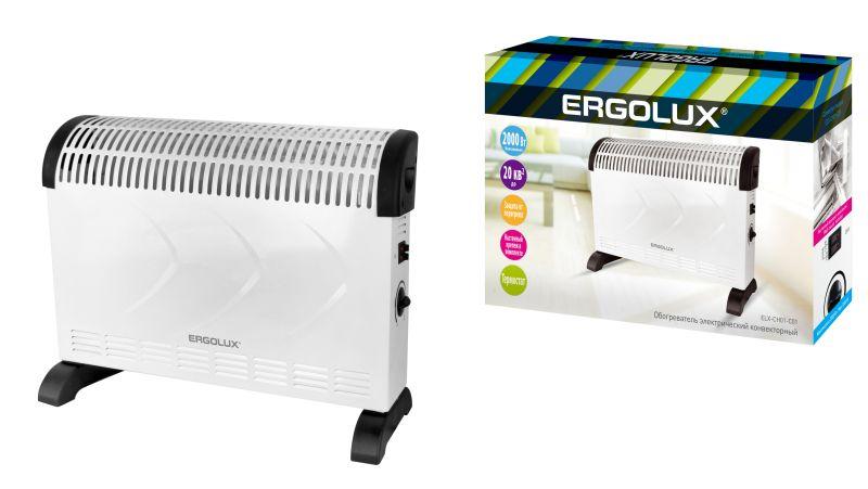 Тепловентилятор ELX-СH01-C01 220-240В 750/1250/2000Вт бел. Ergolux 14544 (1 шт.)