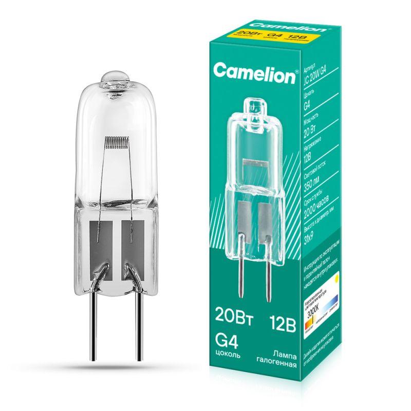 Лампа галогенная JC 20Вт 12В капс. g4 Camelion 1955 (1 шт.)