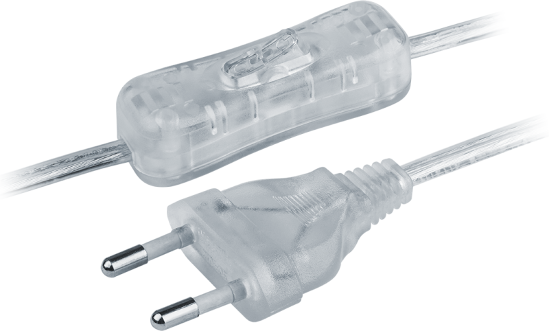Шнур 61 723 NPS-FS-170-2х0.5-TR 1.7м с выкл. прозр. Navigator 61723 (1 шт.)