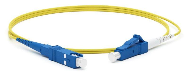 Патч-корд FC-S2-9-LC/UR-SC/UR-H-1M-LSZH-YL волоконно-оптический (шнур) SM 9/125 (OS2) LC/UPC-SC/UPC simplex LSZH 1м Hyperline 242784 (1 шт.)