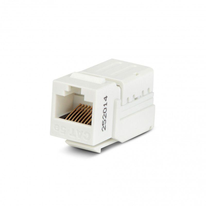 Вставка Keystone Jack RJ45 (8P8C) кат.5E 110 IDC KJNE-8P8C-C5e-90-WH заделка с помощью NE-TOOL бел. Hyperline 46653 (1 шт.)