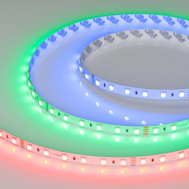 Лента светодиодная RT-B60-10mm 24V RGB 14.4Вт/м IP20 5060 открыт. (уп.5м) Arlight 010367(2)