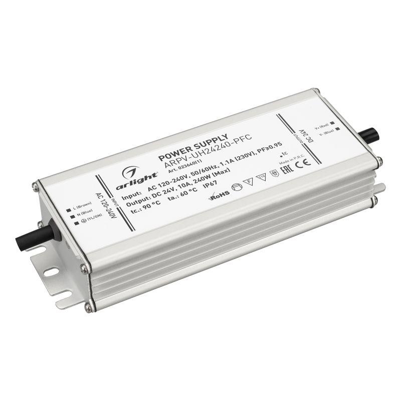 Блок питания ARPV-UH24240-PFC 24В 10.0А 240Вт IP67 металл Arlight 023640(1) (1 шт.)