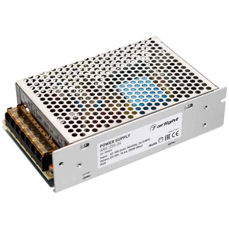 Блок питания ARS-250-24 24В 10.4А 250Вт IP20 сетка 2 года Arlight 025403 (1 шт.)