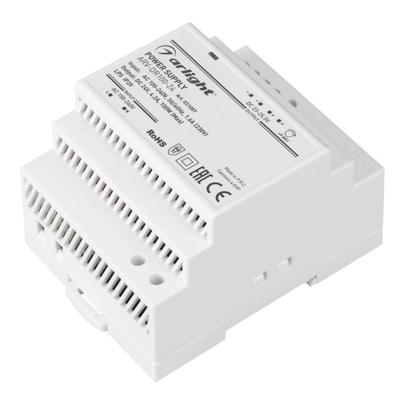 Блок питания ARV-DR100-24 24В 4.2А 100Вт IP20 DIN-рейка Arlight 031087 (1 шт.)