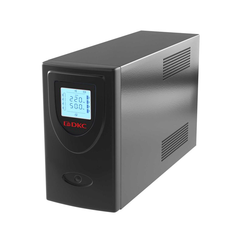 Источник бесперебойного питания ИБП линейно-интерактивный Info LCD 2000В.А/1200Вт 1/1.2xIEC C13 2xSchuko USB + RJ45 LCD 2x9A.ч DKC INFOLCD2000SI (1 шт.)