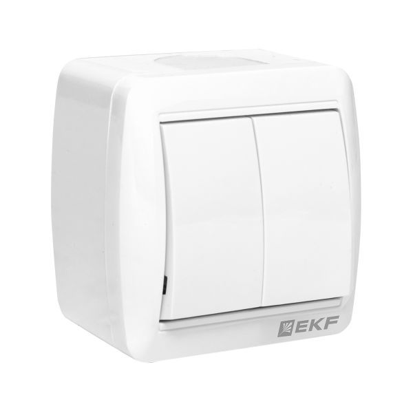 Выключатель 2-кл. ОП Владивосток 10А IP54 бел. PROxima EKF EQR16-023-30-54 (1 шт.)