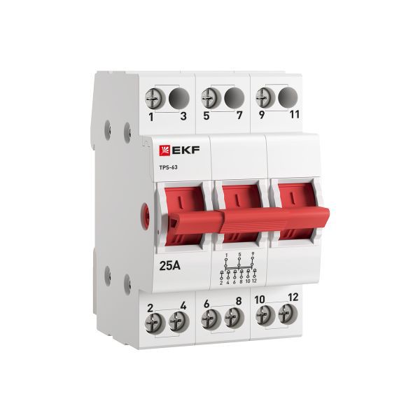 Переключатель трехпозиционный ТПС-63 3P 25А PROxima EKF TPS325 (1 шт.)