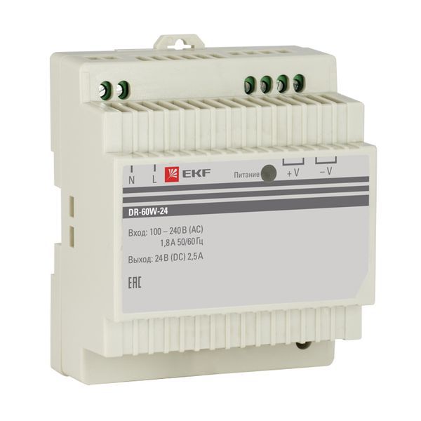 Блок питания 24В DR-60W-24 EKF dr-60w-24 (1 шт.)