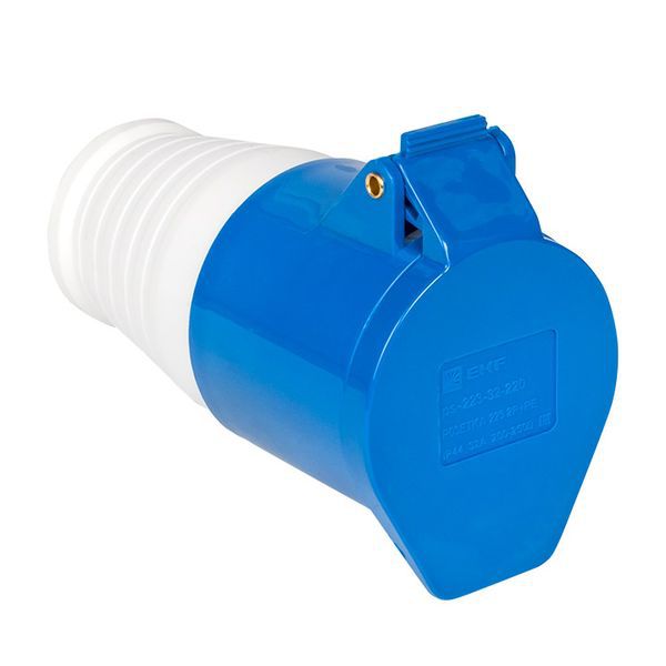Розетка кабельная 32А 220В 2P+E IP44 (223) EKF ps-223-32-220 (1 шт.)