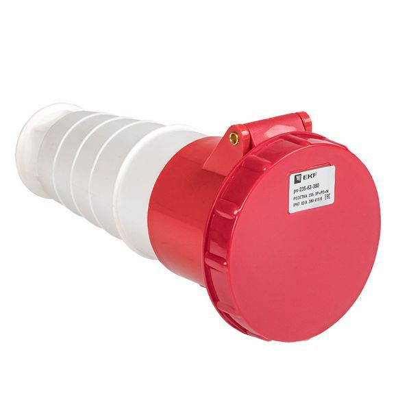 Розетка кабельная 63А 380В 3P+РЕ+N IP67 (235) EKF ps-235-63-380 (1 шт.)