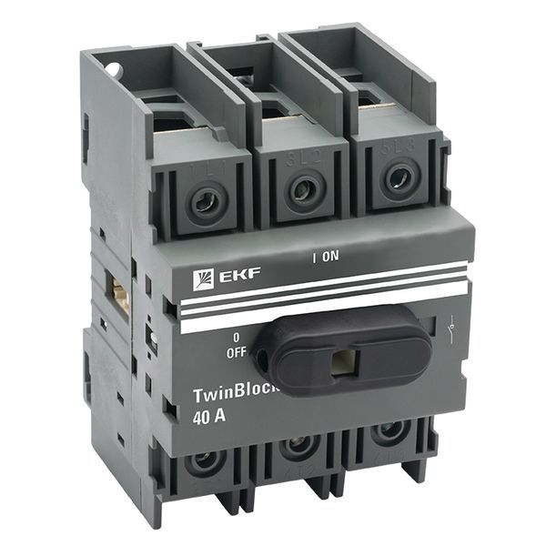 Рубильник 3п 40А с рукояткой управления для прямой установки TwinBlock EKF tb-40-3p-f (1 шт.)