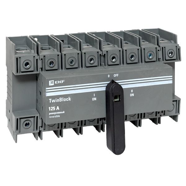 Рубильник 4п 125А реверсивный с рукояткой для прямой установки TwinBlock EKF tb-s-125-4p-rev (1 шт.)