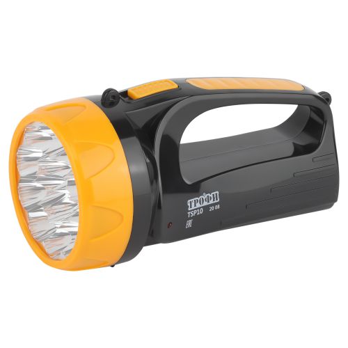 Фонарь-прожектор аккумуляторный TSP10 15LED 2 режима 4В 1.5А.ч ЗУ 220В (картон. упак.) Трофи Б0016537 (1 шт.)