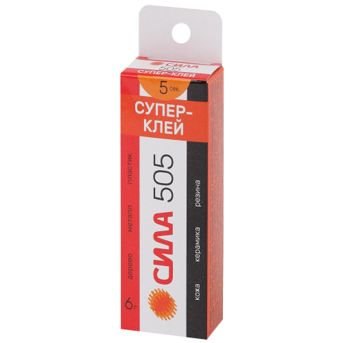 Супер-клей 6г 505-6 пластик (туба в кор.) СИЛА Б0033120 (1 шт.)