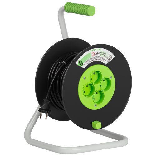 Удлинитель на пластик. катушке 4х20м без заземл. KAT-2x1.5-20m Greenline ПВС 2х1.5 Эра Б0065106 (1 шт.)