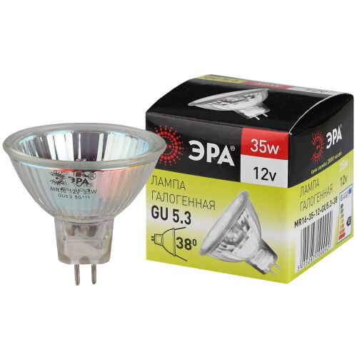 Лампа галогенная GU5.3-MR16-35W-12V-Cl ЭРА C0027355 (1 шт.)
