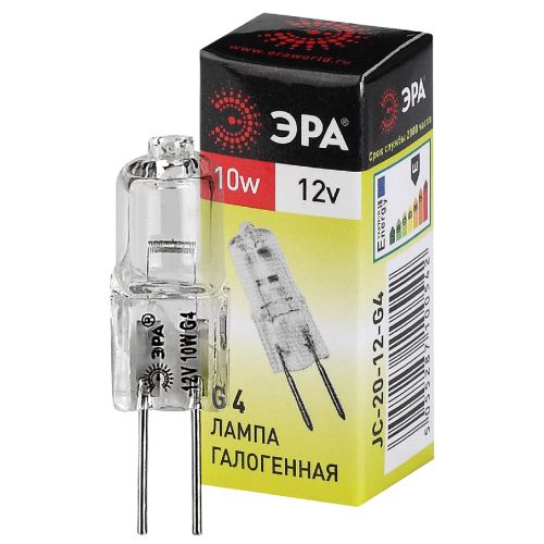 Лампа галогенная G4-JC-10W-12V ЭРА C0027367 (1 шт.)