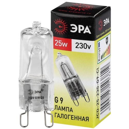 Лампа галогенная G9-JCD-25-230V-Cl 25Вт капсула G9 230В Эра C0027376 (1 шт.)