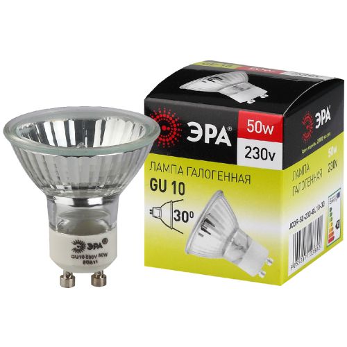 Лампа галогенная GU10-JCDR (MR16) -50W-230V ЭРА C0027386 (1 шт.)
