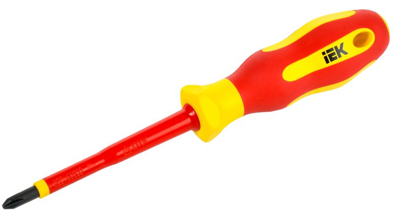Отвертка диэлектрическая PH2х100 Т2 ARMA2L 5 IEK A2L5-SC30-T2-PH-20-100 (1 шт.)