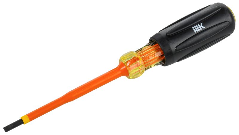 Отвертка диэлектрическая SL4.0х100 Т3 ARMA2L 5 IEK A2L5-SC30-T3-SL-40-100 (1 шт.)
