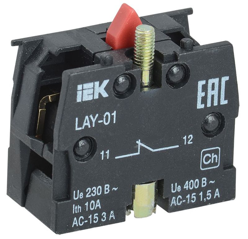 Блок контактный 1р для LAY5 KARAT IEK BDK11 (1 шт.)