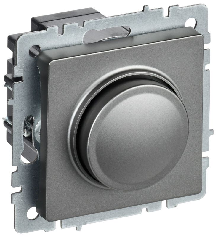 Светорегулятор СП BRITE пов-наж. 600Вт СС10-1-0-БрС механизм сталь IEK BR-D20-0600-K46 (1 шт.)