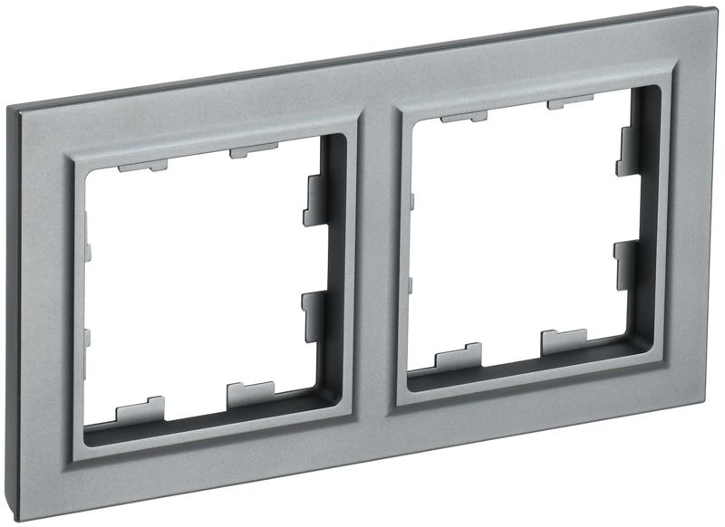 Рамка 2-м BRITE РУ-2-БрС сталь IEK BR-M22-K46 (1 шт.)