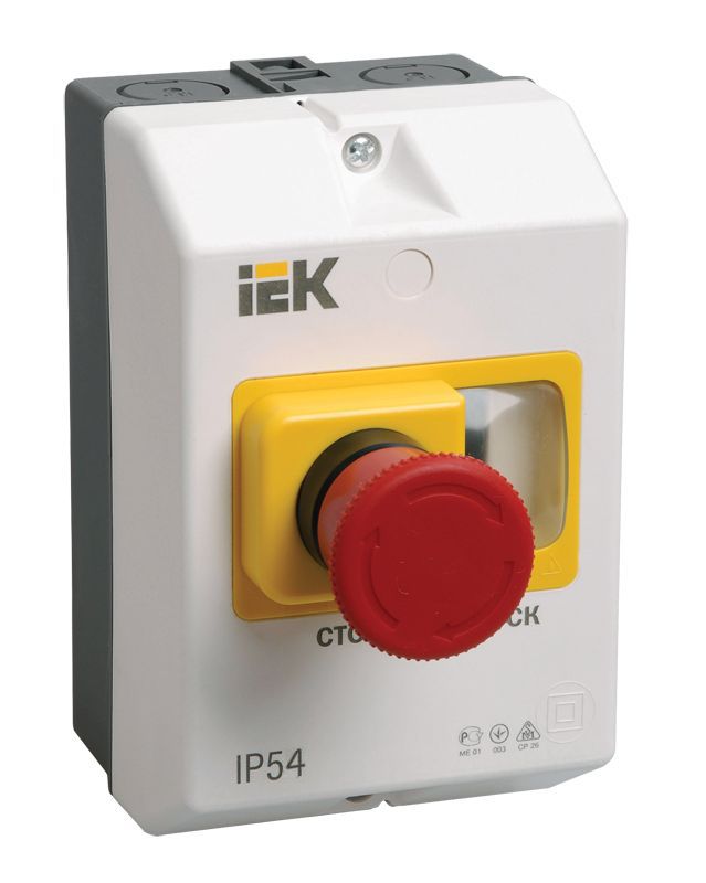 Оболочка защитная с кноп. "СТОП" IP54 KARAT IEK DMS11D-PC55 (1 шт.)