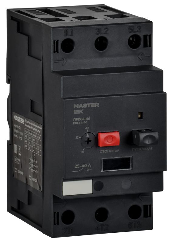 Пускатель ПРК64-40 In=40A Ir=25-40A Ue 660В KARAT IEK DMS22-40 (1 шт.)