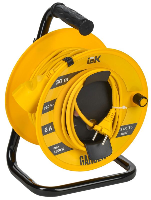 Удлинитель на катушке 1х30м Garden УК30 2P 2х0.75кв.мм IEK GD-KP40-06-01-30 (1 шт.)