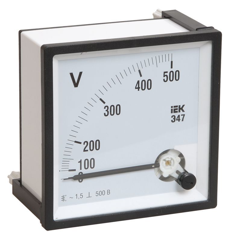 Вольтметр Э47 72х72мм 500В кл. точн. 1.5 IEK IPV10-6-0500-E (1 шт.)