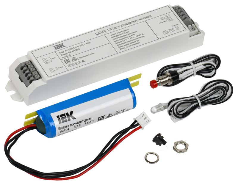Блок аварийного питания БАП40-1.0 для LED IEK LLVPOD-EPK-40-1H (1 шт.)