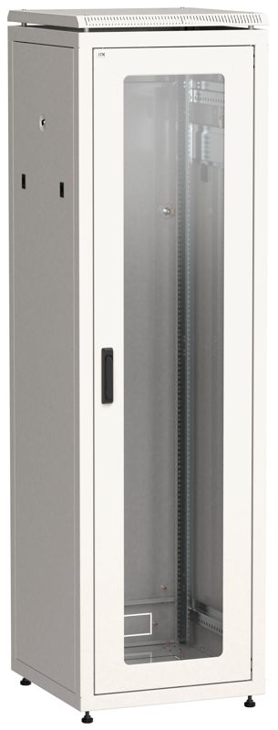Шкаф сетевой 19дюйм LINEA N 42U 600х600мм стекл. передн. дверь (3 коробки) сер. ITK LN35-42U66-G (1 шт.)