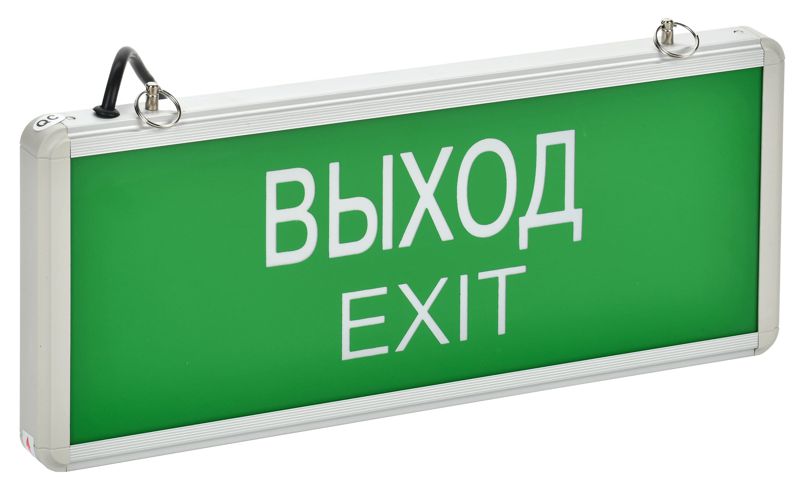 Светильник светодиодный ССА 1001 "ВЫХОД-EXIT" 3Вт аварийный односторонний IEK LSSA0-1001-003-K03 (1 шт.)
