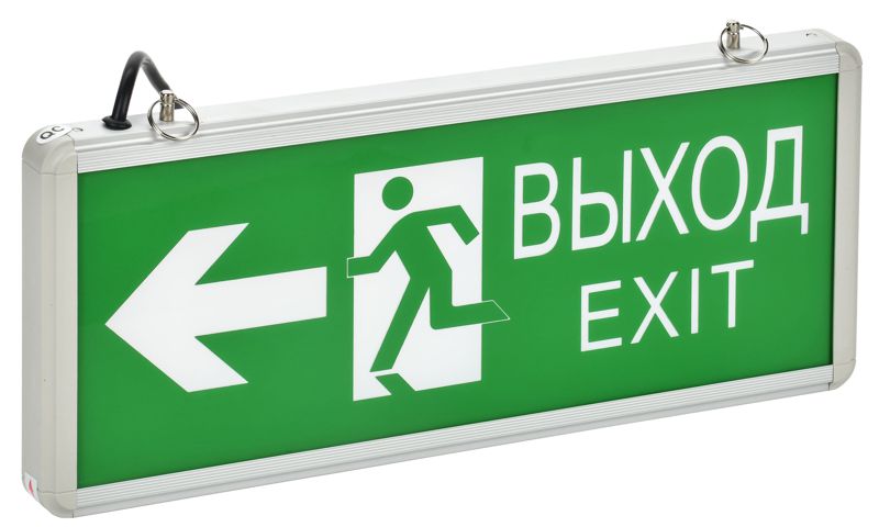 Светильник светодиодный ССА 1003 "ВЫХОД-EXIT" стрелка/фигура 3Вт аварийный двусторонний IEK LSSA0-1003-003-K03 (1 шт.)