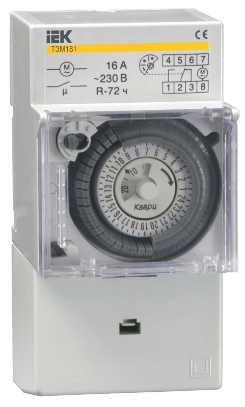 Таймер аналоговый ТЭМ-181 16А 230В на DIN-рейку KARAT IEK MTA20-16 (1 шт.)
