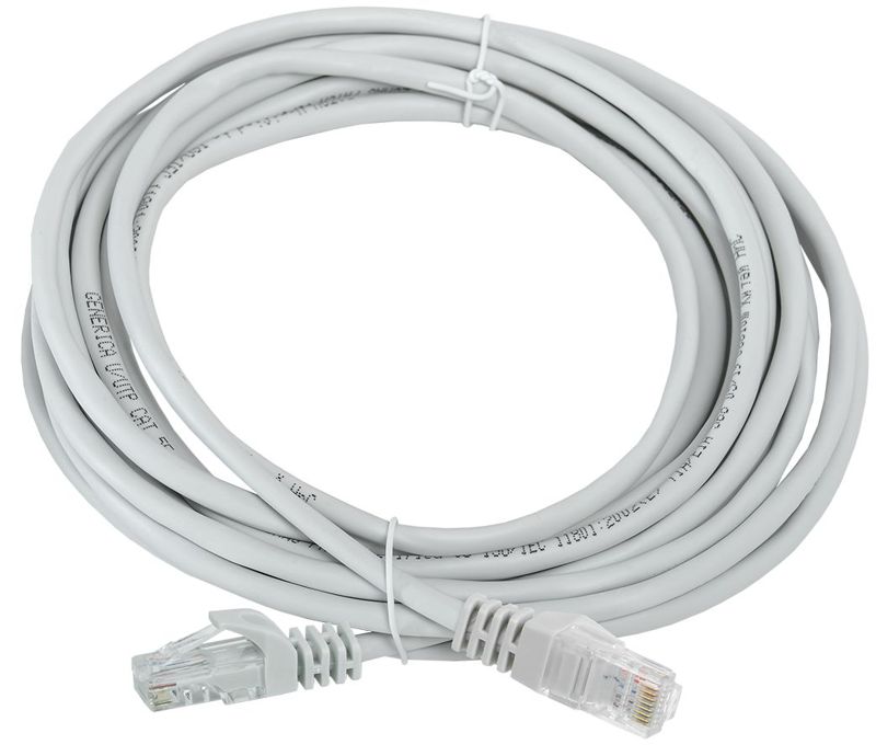 Патч-корд кат.5E UTP 5м сер. GENERICA PC01-C5EU-5M-G (1 шт.)