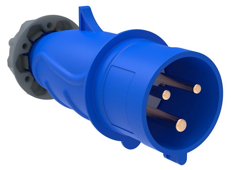 Вилка эл. каб. 16А 2P+PE 220В IP44 MAGNUM ССИ-013 IEK PSN01-016-3 (1 шт.)