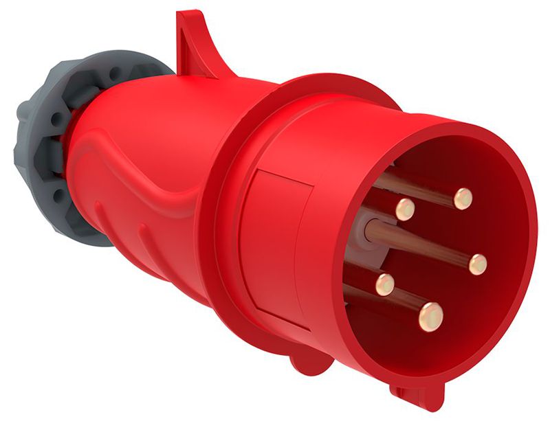 Вилка эл. каб. 16А 3P+PE+N 380В IP44 MAGNUM ССИ-015 IEK PSN02-016-5 (1 шт.)