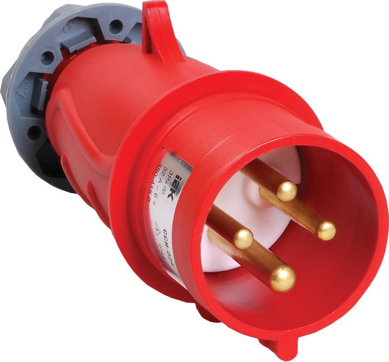 Вилка эл. каб. 32А 3P+PE 380В IP44 MAGNUM ССИ-024 IEK PSN02-032-4 (1 шт.)