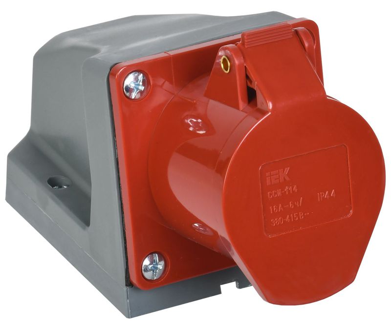 Розетка ОП 16А 380В 3P+PЕ ССИ-114 IP44 IEK PSR12-016-4 (1 шт.)