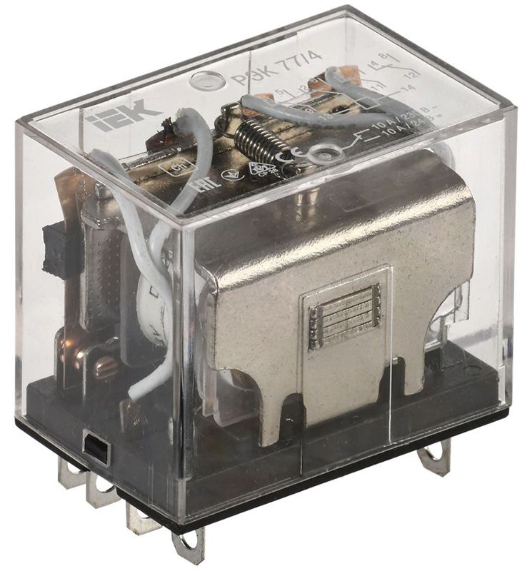 Реле РЭК 77-4 10А 24В DC IEK RRP10-4-10-024D (1 шт.)