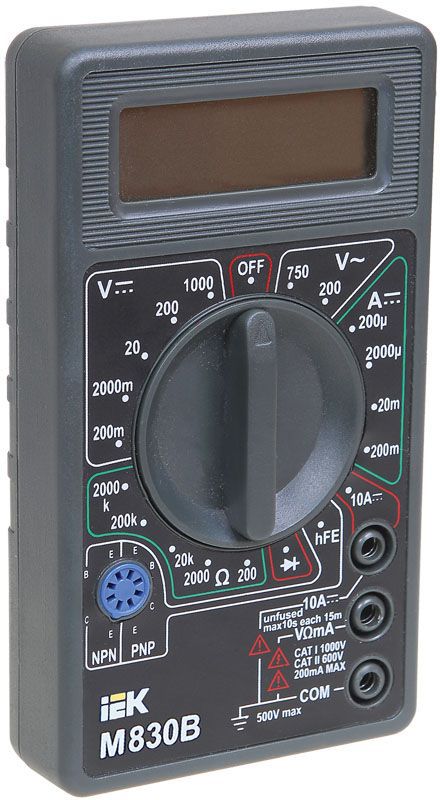 Мультиметр цифровой Universal M830B IEK TMD-2B-830 (1 шт.)