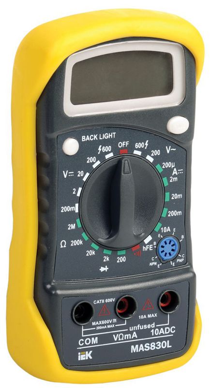 Мультиметр цифровой Master MAS830L IEK TMD-3L-830 (1 шт.)