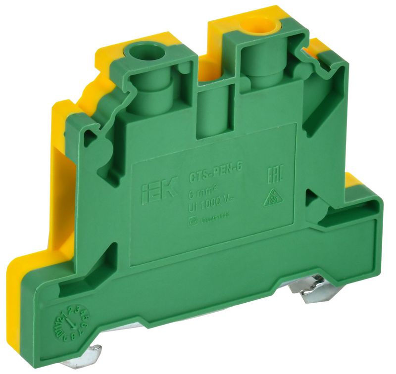 Колодка клеммная CTS-PEN ARMAFIX земля 6кв.мм желт./зел. IEK YCT11-00-K52-006 (1 шт.)