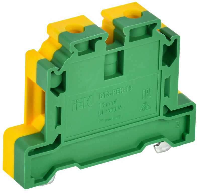 Колодка клеммная CTS-PEN ARMAFIX земля 16кв.мм желт./зел. IEK YCT11-00-K52-016 (1 шт.)