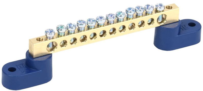 Шина нулевая ШНИ-6х9-12 У2-С на 2-х. угл. изол. IEK YNN10-69-12C2-K07 (1 шт.)